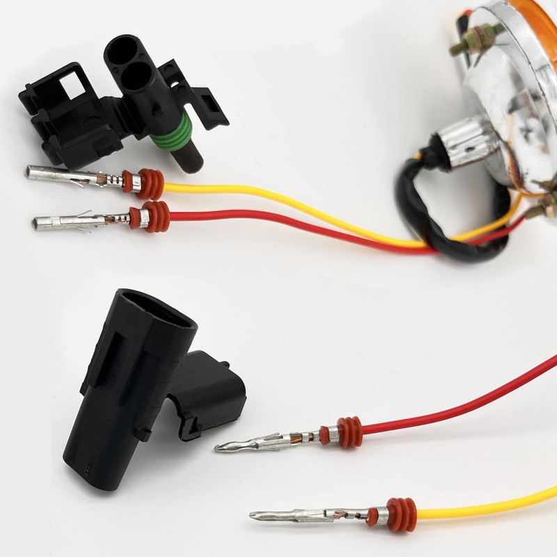 Twippo 10 Kits 2 Pin Connector Weather Pack Connectors Kit