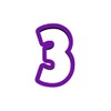 Number 3 Cookie Cutter - Number Three Cookie Cutter -