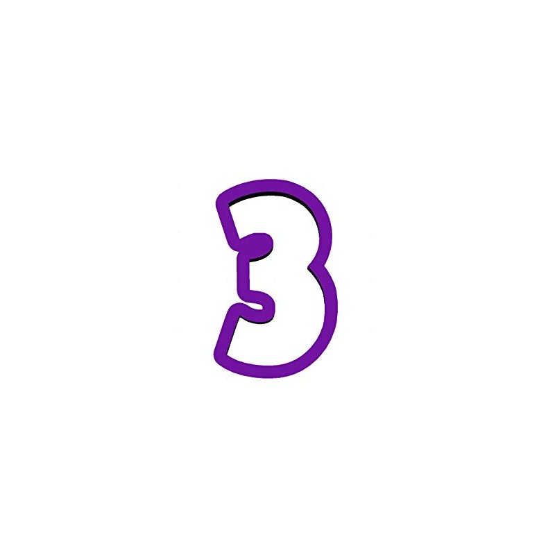 Number 3 Cookie Cutter - Number Three Cookie Cutter -