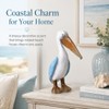 Coastal Beach Nautical Pelican Resin Statue Decor