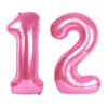 Number pink 12 globo
