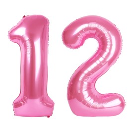 Number pink 12 globo