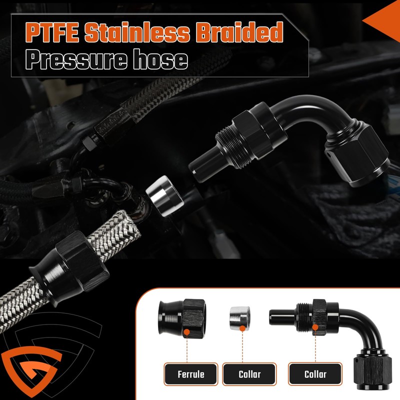 6AN Power Steering Pump Hose Kit Compatible with Chevy C10