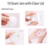 10 Gram Sample Containers with Lids, 10Pcs Clear Sample Jars,