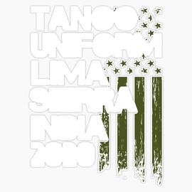 HOF Trading Tulsi 2020 - Military Phonetic Alphabet - Vote Tulsi Gabbard Vinyl Sticker Waterproof Decal Laptop Wall Window Bumper Sticker 5"