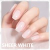 GAOY Jelly Nude Gel Nail Polish, 16ml Sheer White Translucent