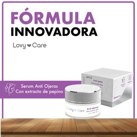 Lovy Care Serum Anti Ojeras pH 5.5 con extracto de pepino 18 mg con ´ácido Hialurónico + Cafeina