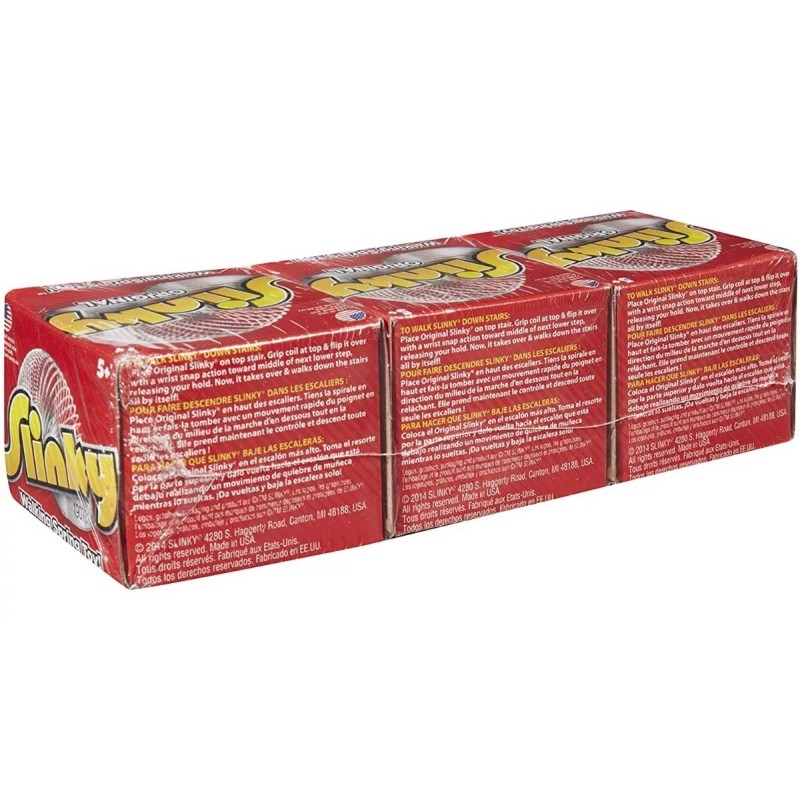 Slinky Juguete Resorte Slinky Metalico Original Pack 3 Piezas