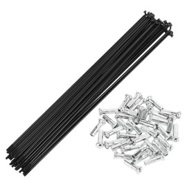 Motoforti Universal Bicycle Spokes Bike Wheel Spokes 14G 253mm Length Carbon Steel Black 1 Set
