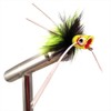 Wild Water Fly Fishing Black and Chartreuse Concave Face Mini