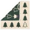 Cawö Home Flannels Christmas Edition Christmas Trees 794 Natural Green