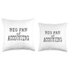 Big Fan of Accounting - Black Text Throw Pillow