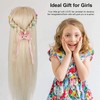 Mannequin Head with 80% Real Hair, TopDirect 24" Blonde Hair
