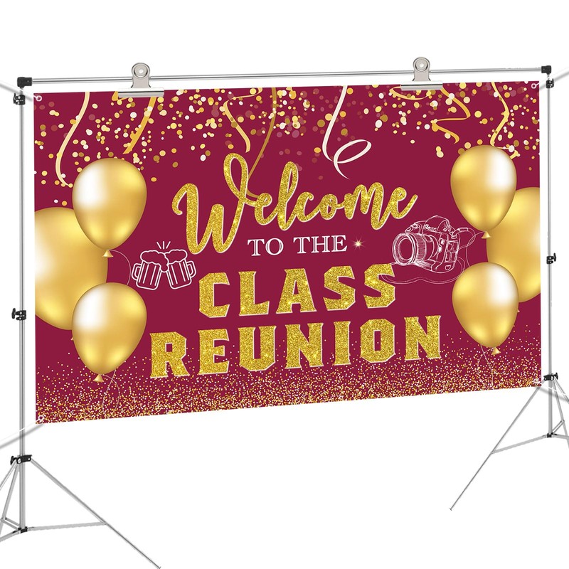 Dill-Dall Welcome to Class Reunion Backdrop Wall Banner, Class of