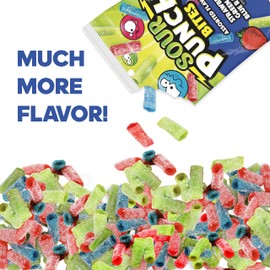 SOUR PUNCH Assorted Candy, 5 oz - Chewy, Mouthwatering Raspberry-Flavored Sour Candy - Fat-Free, Low Sodium Treat for Kids & Adults - Perfect for Convenience Stores, Mini-Marts, Movie Nights & More!