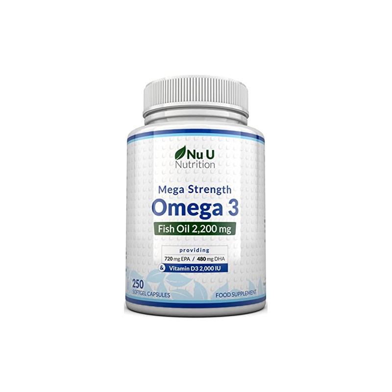 Omega 3 Fish Oil 2200mg & Vitamin D3 2000IU -