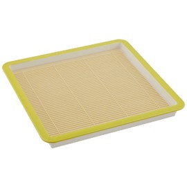Pearl Metal Saiso HB-649 Noodle Plate, HB-649 Horn with Grate, Green [Made in Japan]