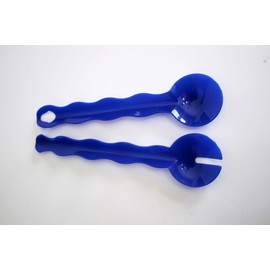 Tupperware Impressions Salad Tongs / Serving Spoons Utensils Tokyo Blue