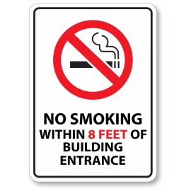 NO SMOKING 8 Feet Sticker Decal waterproof outdoor high quality White Background