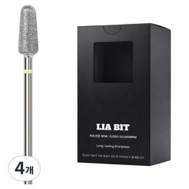 BESSIE Riabit Arcsoft XF nail bits, 4 pieces, silver / BESSIE 리아비트 아크소프트 XF 네일비트, 4개, 실버