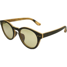 [iZONE] IZONE Women's High Performance Polarized Sunglasses, Wooden WOOD IDRIVE TAKUMI P605-CG1 Driving, Fishing, Golf (Black, Gold), gold