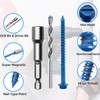 200PCS Concrete Screws, 3/16" 1/4" Masonry Screws with Drill Bit