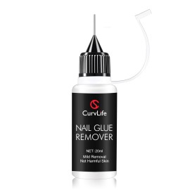Curvlife 20ml Pinpoint Nail Glue Remover for Press on, Multi-Function
