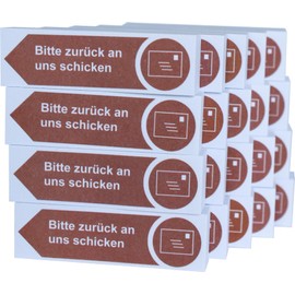 Litfax 20 Sticky Notes Sticky Notes Please Send Back to Us Sticky Notes - Post It Sticky Notes in Brown with Left Arrow Direction