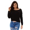 Jela London Women's Soft Mullet Pullover Stretch Crew Neck Soft