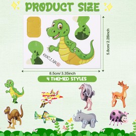 Threan 100 Pcs 3D Puzzles Educational 3D Cartoon Puzzles Animals Dinosaurs Aircraft Insects 3D Jigsaw Puzzles Toys DIY Puzzles Kits Craft Gifts for Boys and Girls Birthday(All Style)