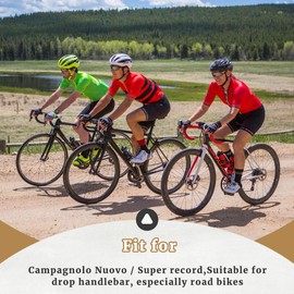 gtpartes Brake Lever Covers Compatible with Campagnolo Nuovo Super Record Shield Road Bike Shifter Lever Hoods for Sports Outdoors Vintage Brake Levers Hood Replacement Rubber Brown 2PCS