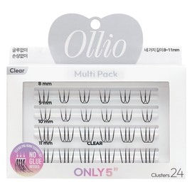 Ollio 노글루 속눈썹 세트 멀티팩 클리어 세트 Ollio No-Glue Eyelash Set Multi-Pack Clear Set