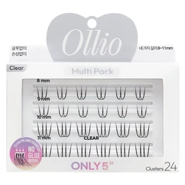 Ollio 노글루 속눈썹 세트 멀티팩 클리어 세트 Ollio No-Glue Eyelash Set Multi-Pack Clear Set