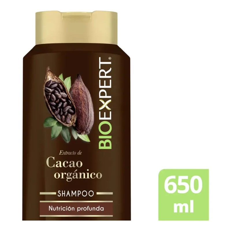 Shampoo Bioexpert Nutrición Profunda Extracto De Cacao Con 650ml