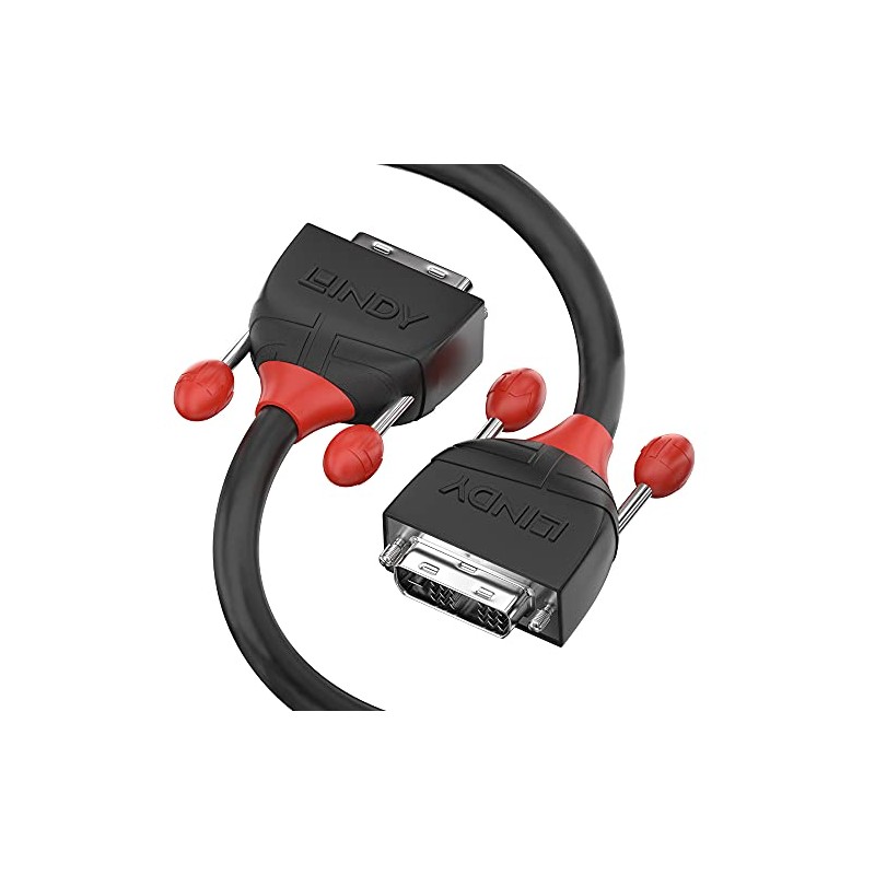 LINDY 2m DVI-D Dual Link Cable, Black Line