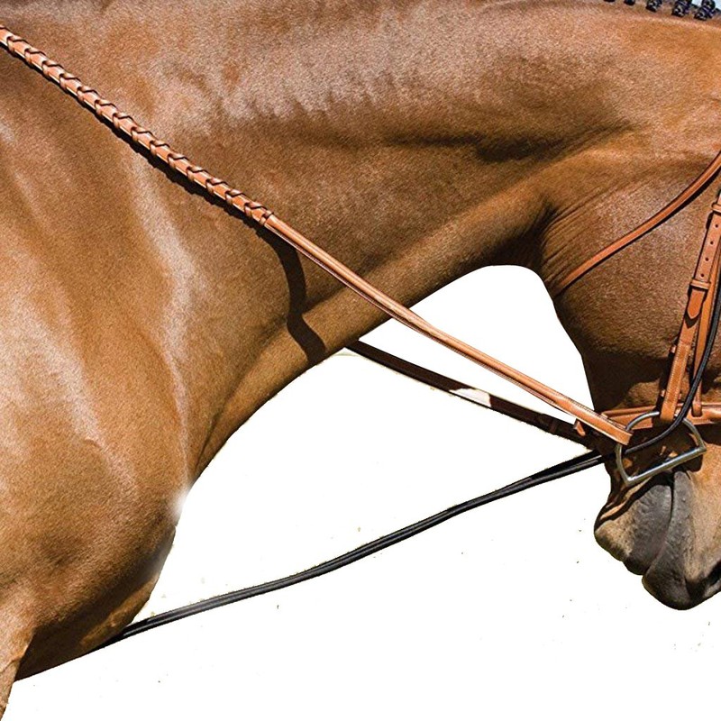 NEFTF Horse Reins Elastic Neck Stretcher Adjustable Training Rope 9.8ft