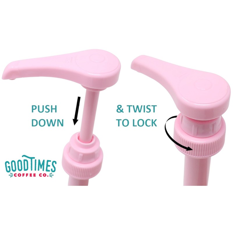 Pink Coffee Syrup Pump for 750 ml Bottles (Pack of