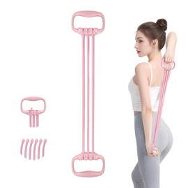 Kovixsc Figure 8 Resistance Band for Women 15-90LBS, Adjustable Resistance Bands with Handles for Arm Back Exercise, 6 Fitness Elastic Rope, Stretch Bands for Yoga, Pilates, Strength Training