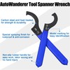 AutoWanderer Tool Coilover Wrench, Adjustable Spanner Wrench Set Universal Carbon