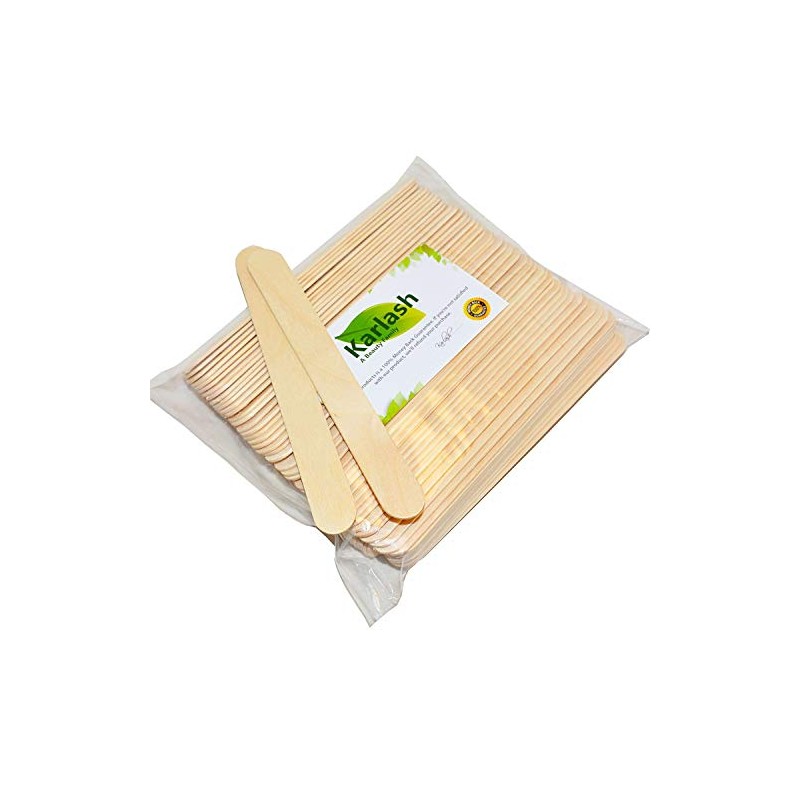 Karlash Large Wax Sticks, Wood Waxing Craft Sticks Spatulas Applicators