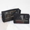 LOYELEY Mesh Makeup Pouch, Set of 2, M, L, Double