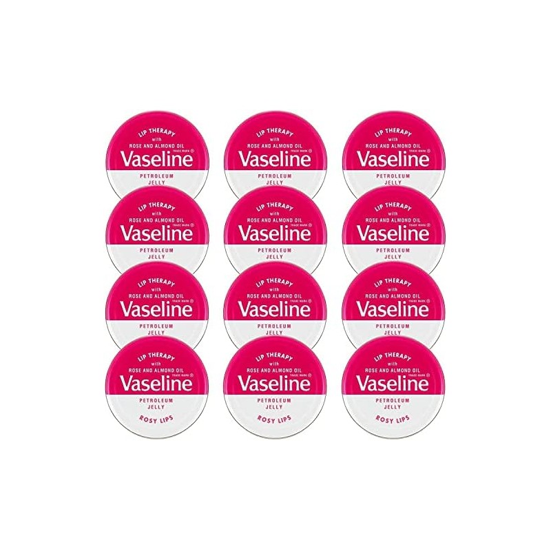 Vaseline Bálsamo labial 20 g/0.705 oz, rosa (Rosy Lips), 12x20g/0.705
