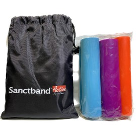 Sanctband Active EX-Band 2.5 Meter Retail Box Amber, Purple, Teal. Size: 0.25/0.30/0.40 Mm(T) x 15Cm(W) x 2.5M(L) Exercise Band (Medium, Heavy, Extra Heavy) Resistance Training
