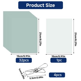 A5 Cyanotype Paper Set, 32 Pieces Wefaly Sun Printing Paper with Plastic Tool and Clip, Highly Sensitive Sun Printing Paper for Children, Adults, Crafts, DIY Project