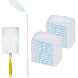 MEOAlBkey Flash Dust Magnet Refills 30PCS,Disposable Electrostatic Dusters for Cleaning Extendable Dusters Replacement with Soft Fine Fibers Ideal for Blinds Furniture Fans & Car Dusting​