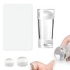 French Nail-Art-Stempel-Set, 4-teiliges Silikon Doppelend Clear Stamper Jelly für Nageldesign,