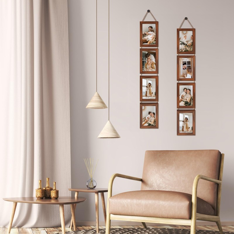 QUTREY 4x6 Hanging Picture Frames Collage Set of 2, 4