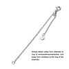 LONAGO 1pc 10K White Gold 1.5mm Necklace Extender Chain 4inch
