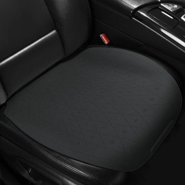 Tapha Luxury Suede Leather Universal Car Seat Cover with Headrest, Ultra-Thin and Breathable, Highlight Interior with Suede Leather, 2 Front Seat Covers and 1 Bench Seat Cover for Rear Seat (Black)