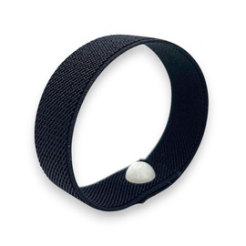 AcuBracelet Calming Acupressure Wristband for Focus, Habit Support & Emotional Balance – Black Slip-On Snap Band – AcuSnap Style (Noir Black, Small 6)